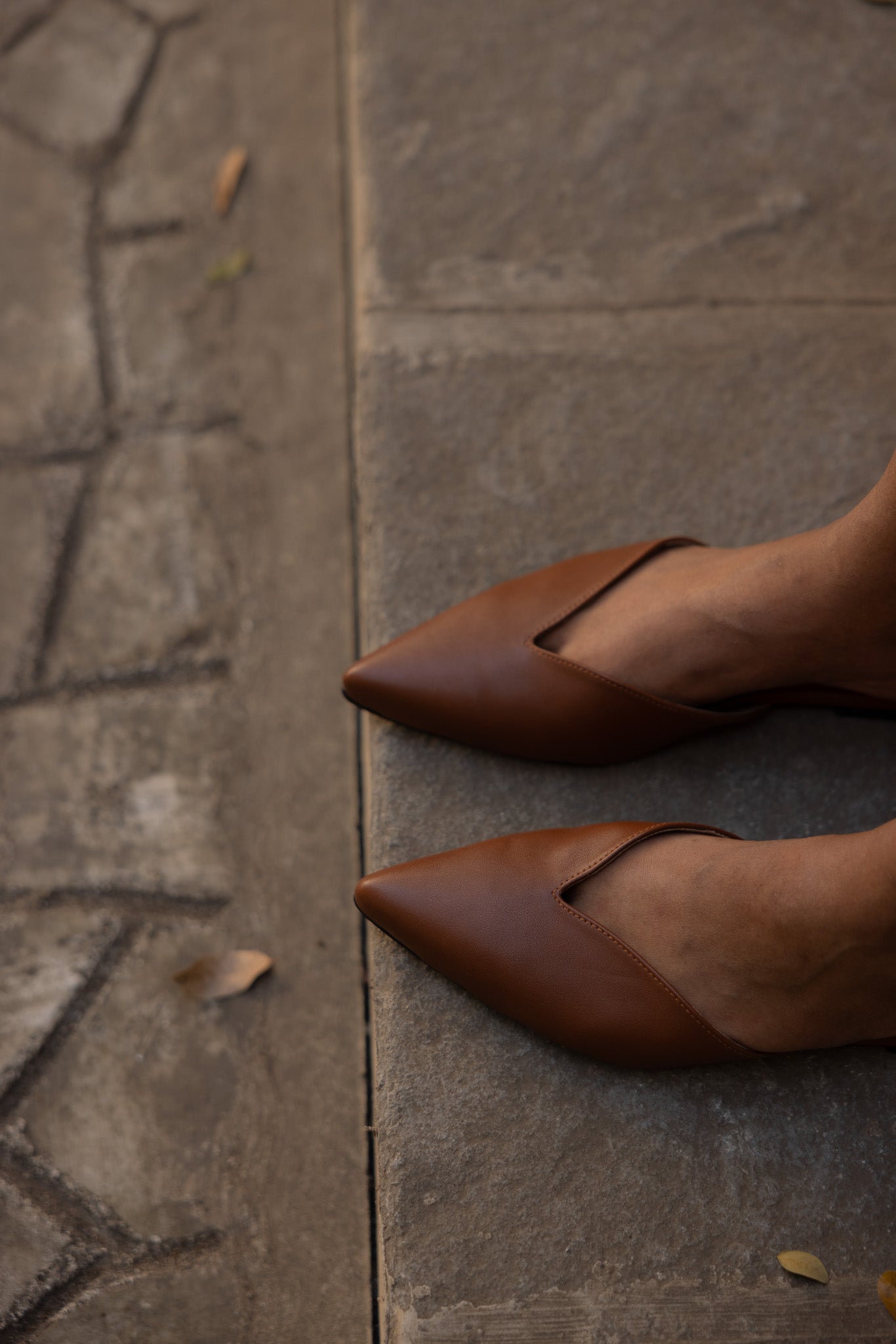 Brown flats for women