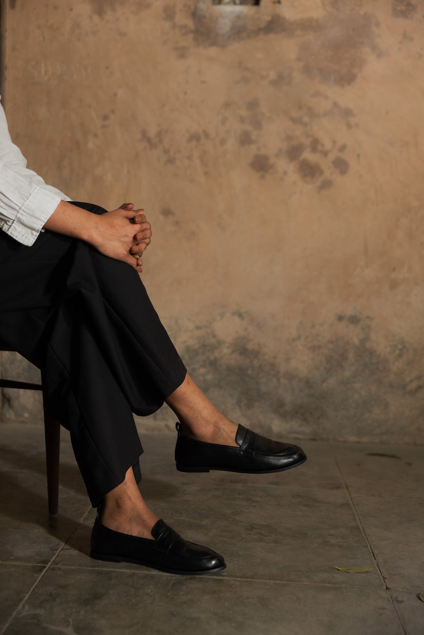 Black loafers for women