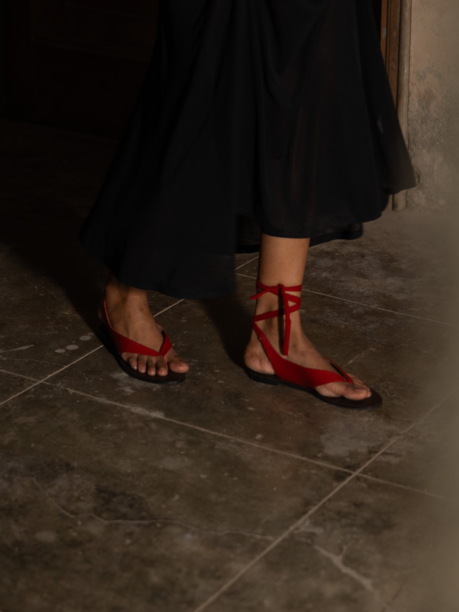 exclusive red flats for women