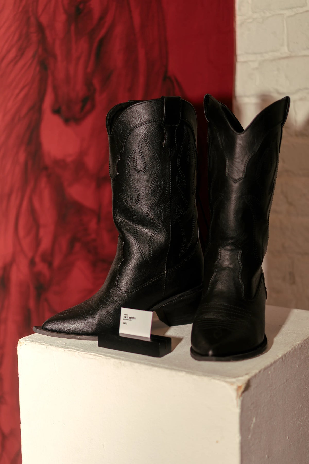 Ferrier boot on a plinth at To London